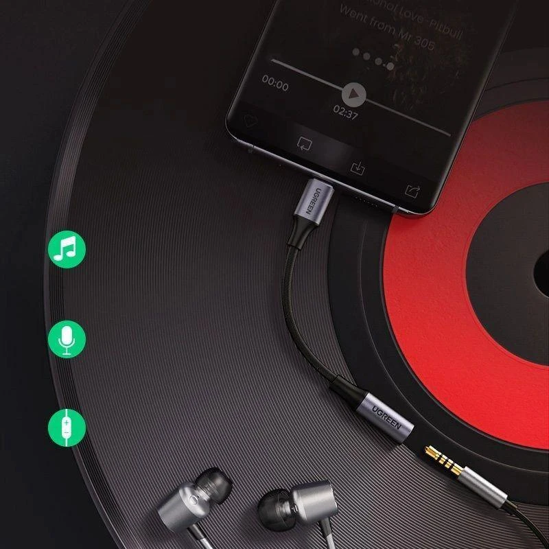 UGREEN AV161 USB-C audio adapteris į 3.5mm jack - Juodas