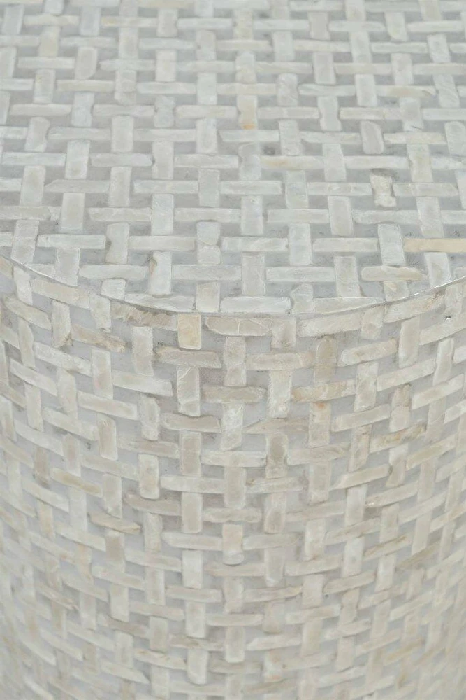 Av1730-28Gb Staliukas apvalus Avola Pilkas Basket Weave