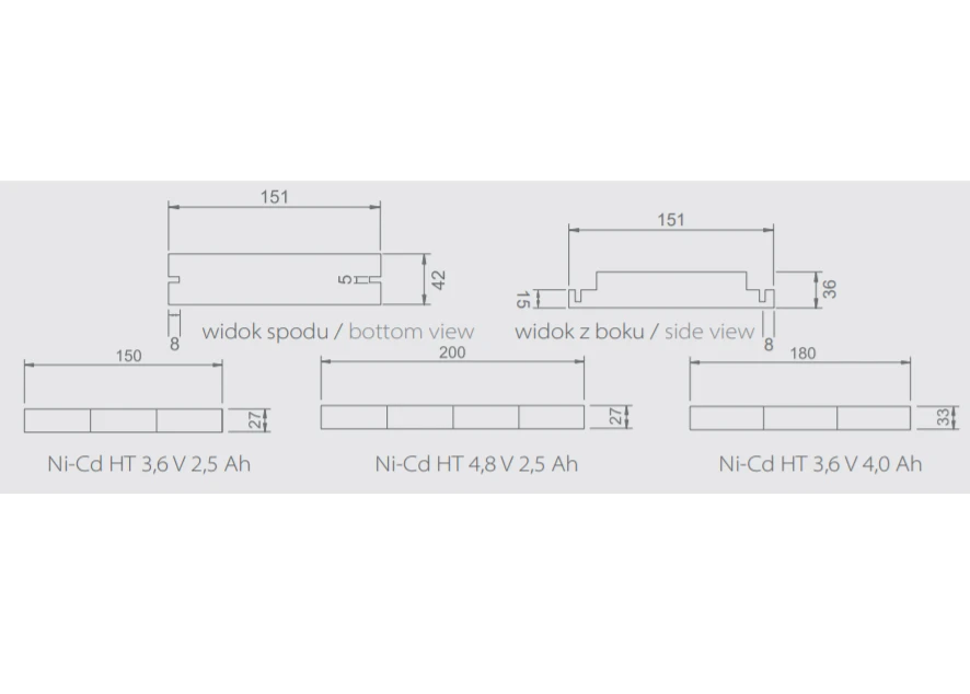 Avarinis modulis PRIMUS LED D2/A 3h MT + NiCd 3xD 3,6V 4,0Ah, skirtas LED panelėms 12-24VDC