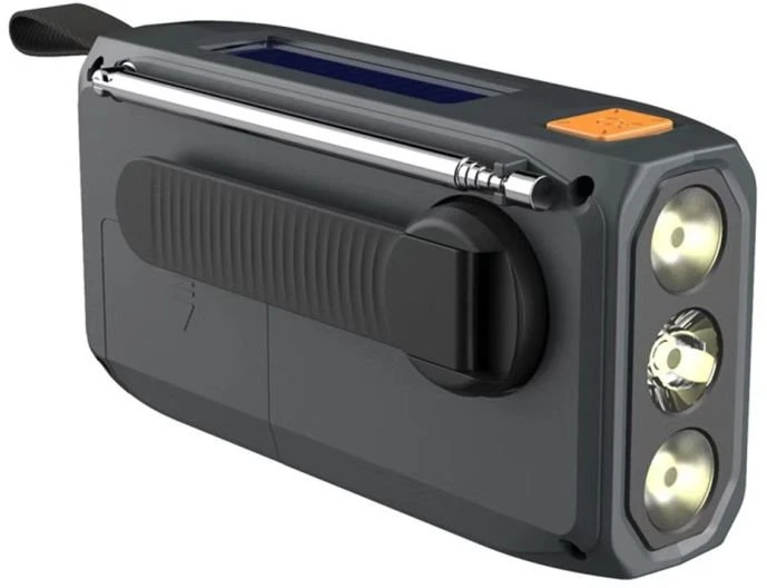 Avarinis radijas Extralink BT-4000, 4000 mAh, juodas ir oranžinis