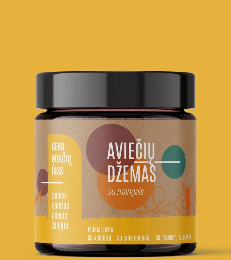 Aviečių džemas su mangais, 230g