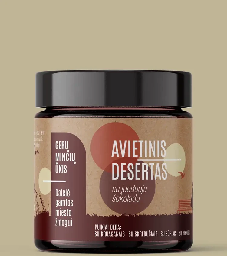 Avietinis desertas su šokoladu, 230g