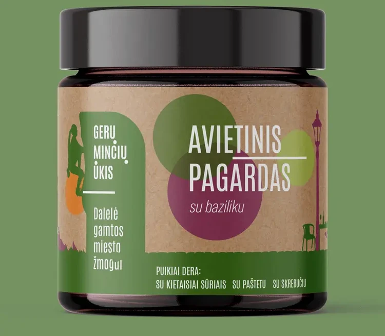 Avietinis pagardas su baziliku, 230g