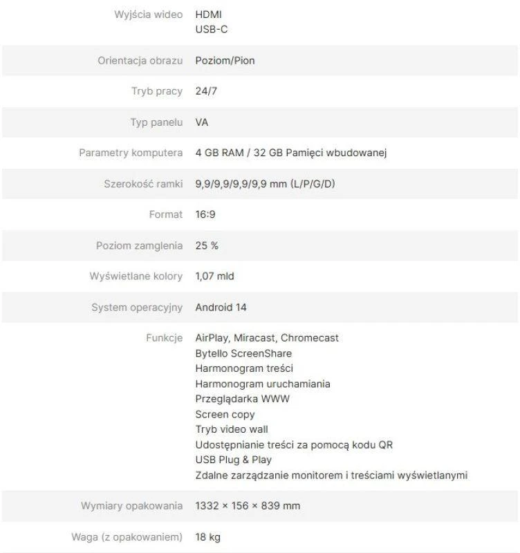 AVTEK INFORMATION MONITORIUS DS2 55"