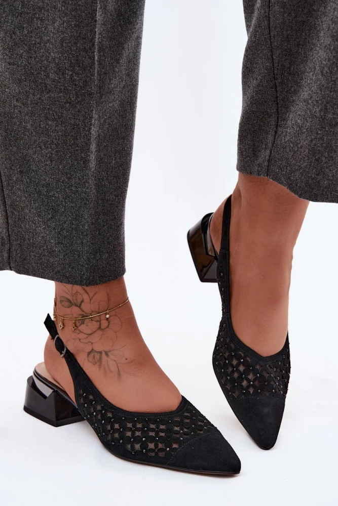 Ažūrinės basutės su kulnu Step in style