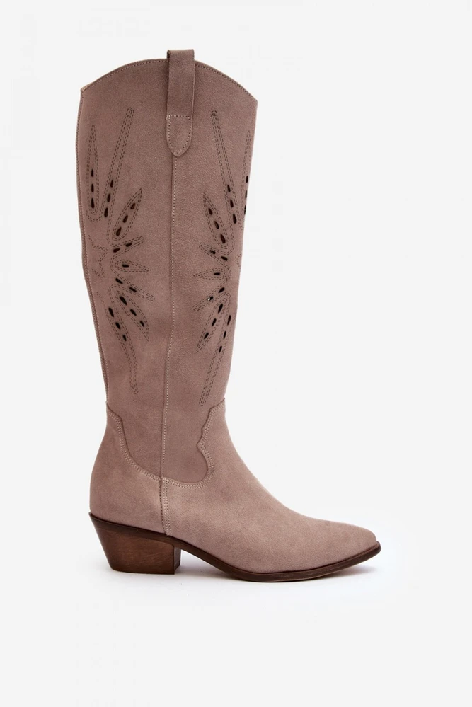 Ažūriniai ilgaauliai batai virš kelių Step in style