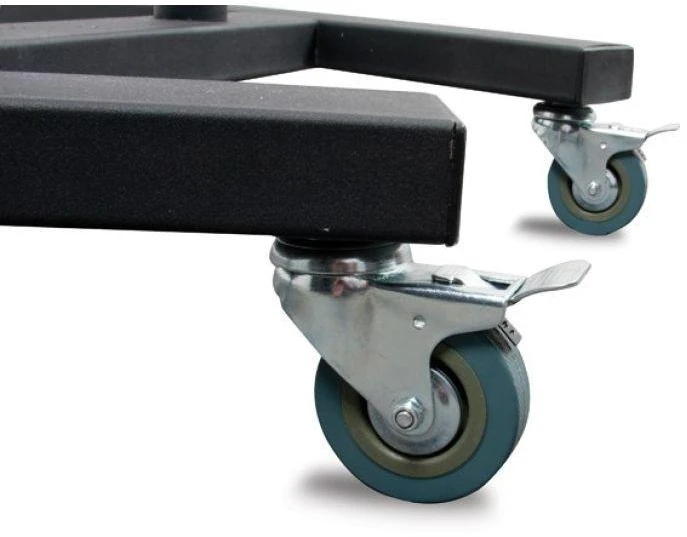 Laikiklis „Tech“ didelis universalus plokščiaekranis vežimėlis / stovas ant grindų (VESA 800 x 600) – 1,8 m Ø50 mm stulpai