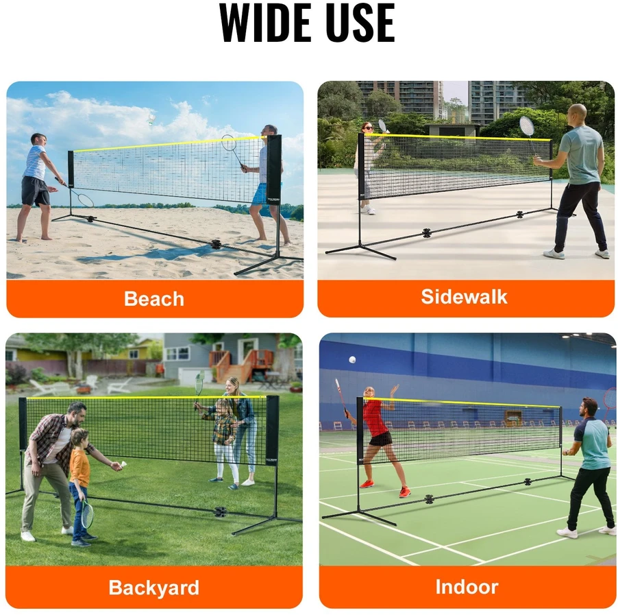VEVOR Reguliuojamo aukščio tinklinio ir badmintono tinklas
