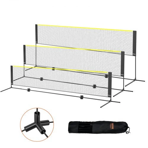 VEVOR Reguliuojamo aukščio tinklinio ir badmintono tinklas