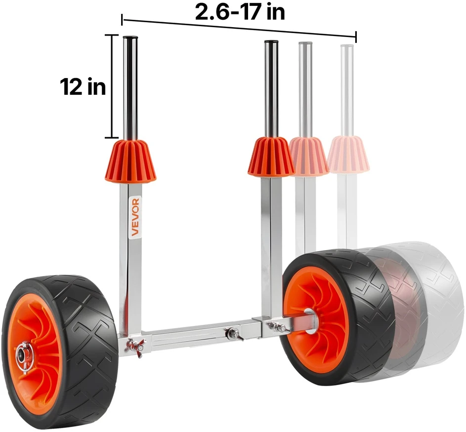 VEVOR Baidarės vežimėlis su 113.4kg apkrova