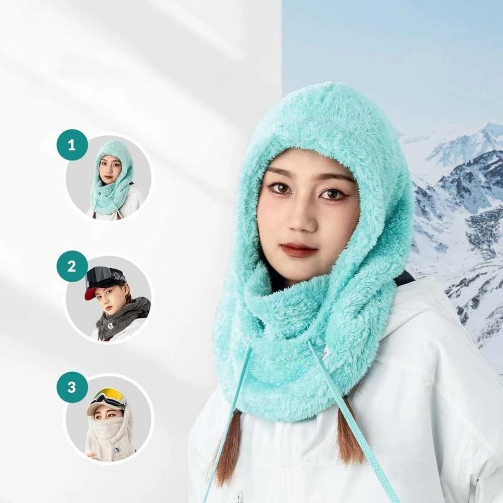 Qunature Arctic Velvet slidinėjimo balaklava, dydis M – mėtų spalvos