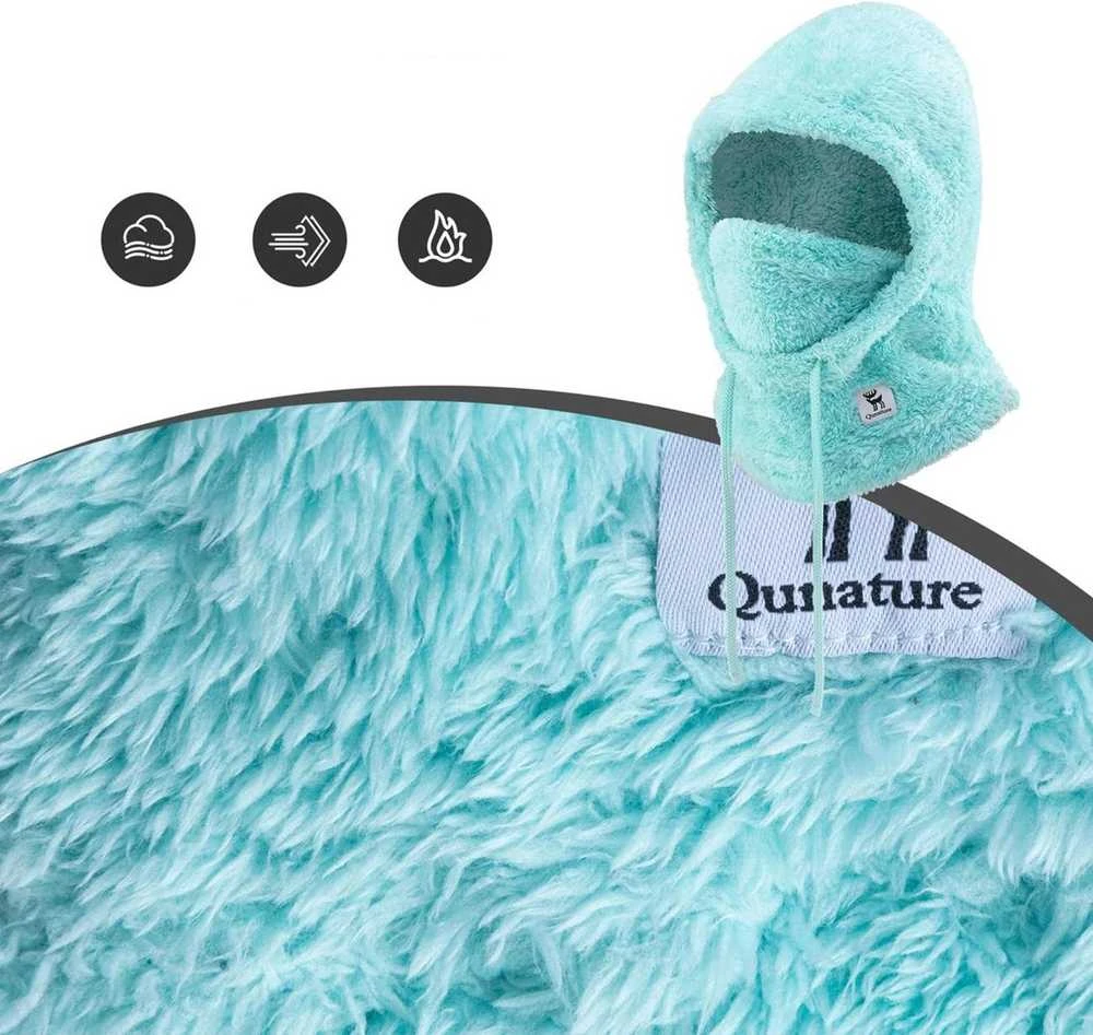 Qunature Arctic Velvet slidinėjimo balaklava, dydis M – mėtų spalvos