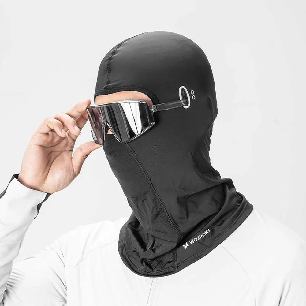 Wozinsky WKM-02B Motociklo kaukė-šalmas su akinių skylutėmis - Juodas