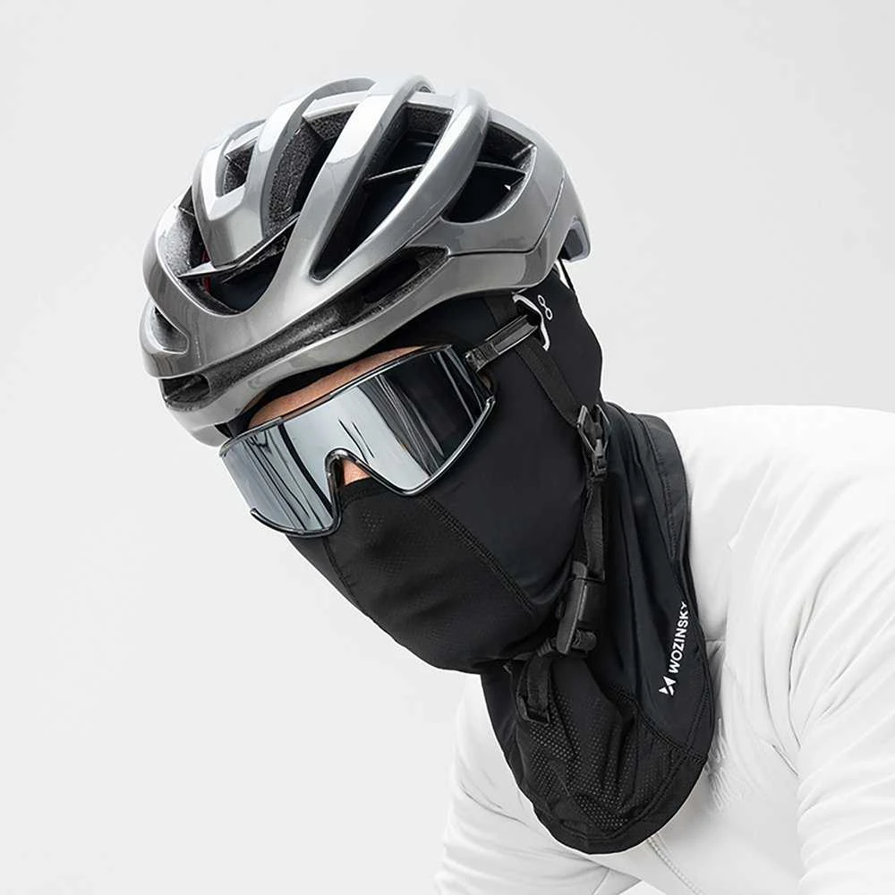 Wozinsky WKM-02B Motociklo kaukė-šalmas su akinių skylutėmis - Juodas