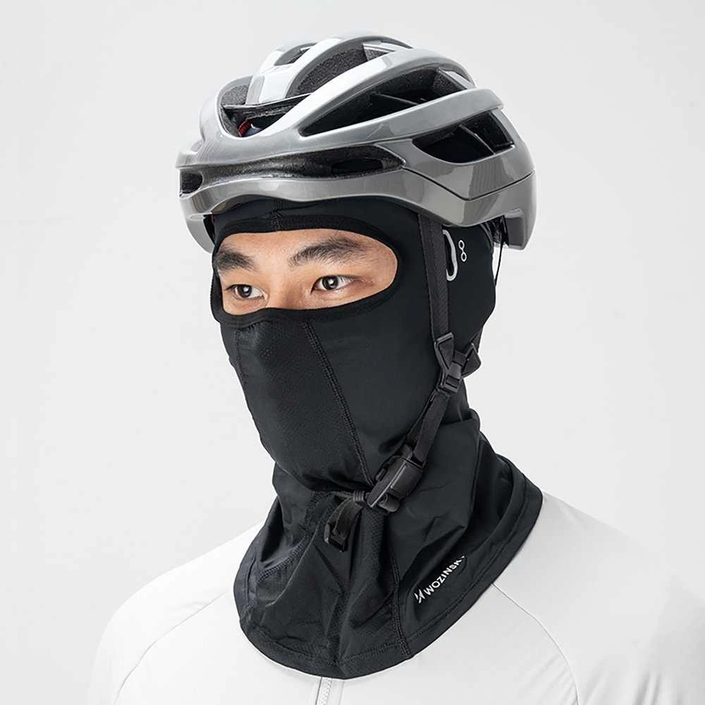 Wozinsky WKM-02B Motociklo kaukė-šalmas su akinių skylutėmis - Juodas