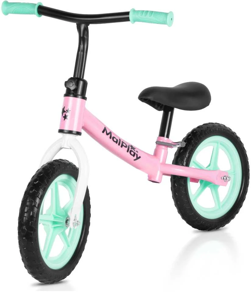 Malplay Balansinis dviratukas vaikams nuo 2 metų FLIKO, putplasčio ratukai 12", lengvas 1,8kg