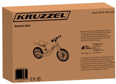 Balance bike pink Kruzzel 25768