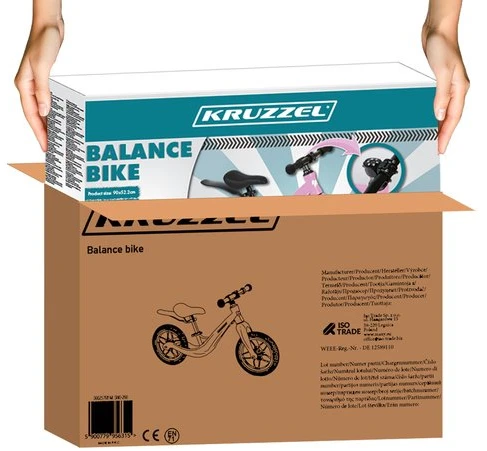 Balance bike pink Kruzzel 25768