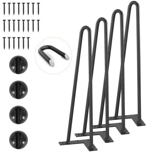 VEVOR 406 mm plono profilio metalinės baldų kojelės