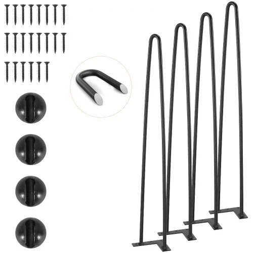 VEVOR 711 mm metalinės plaukelių kojos baldams