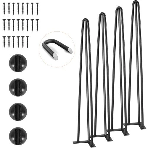 VEVOR Plieninės plaukų smeigtukų stalo kojos 71 cm, 4 vnt.