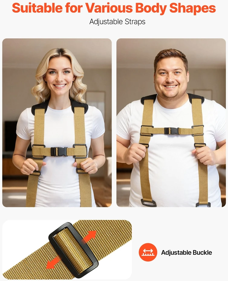 VEVOR Pernešimo diržai, talpinantys iki 453 kg