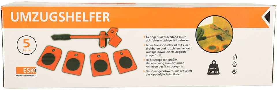 Ikonka Transportavimo ritinėliai baldų pervežimo rinkinys 5in1