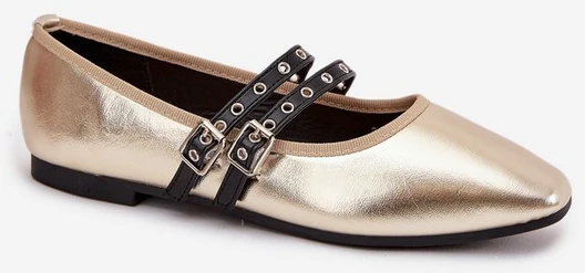 Balerinos Deliora auksinėmis juostelėmis – elegantiškas pasirinkimas