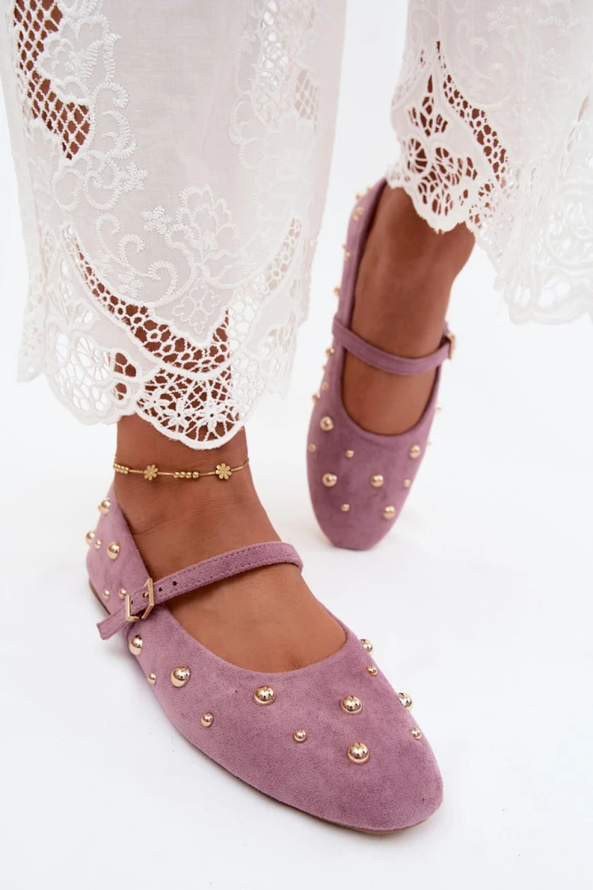 Balerinos Step in style su aukso spalvos detalėmis