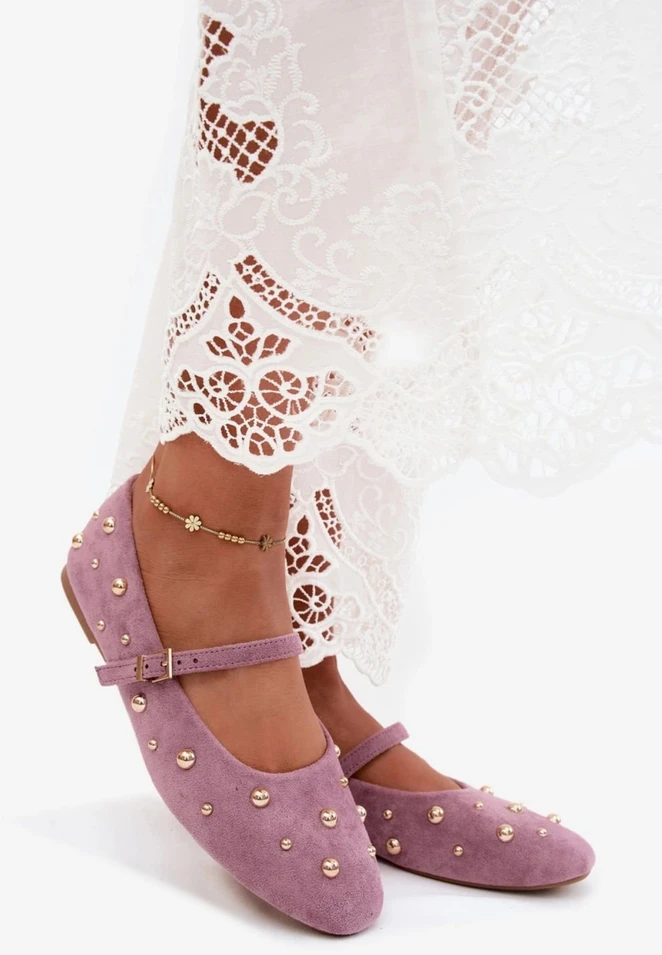 Balerinos Step in style su aukso spalvos detalėmis