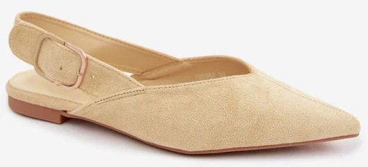 Balerinos su smailėjančia nosimi ir dekoratyvine sagtimi Step in style