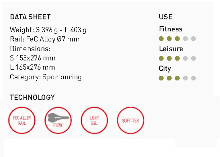 Balnelis Selle Italia ST 5 Flow L 165 x 276 mm