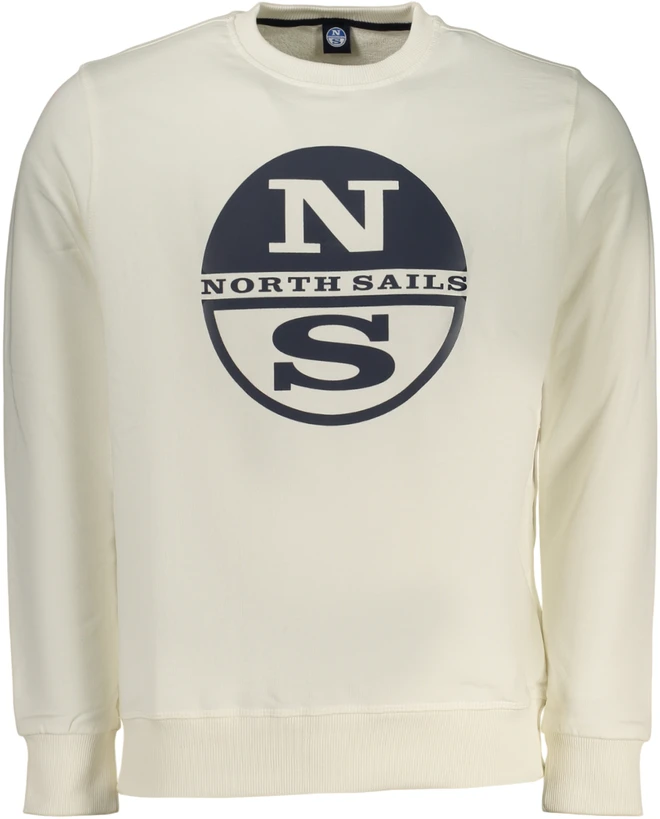 Balta bluza vyriška North Sails su dużym logo