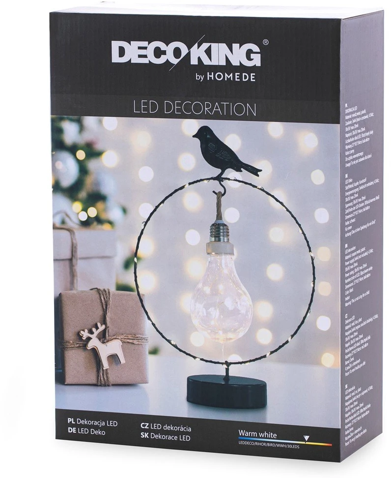 DecoKing Balta LED dekoracija RIHOR BIRD, 30 LED