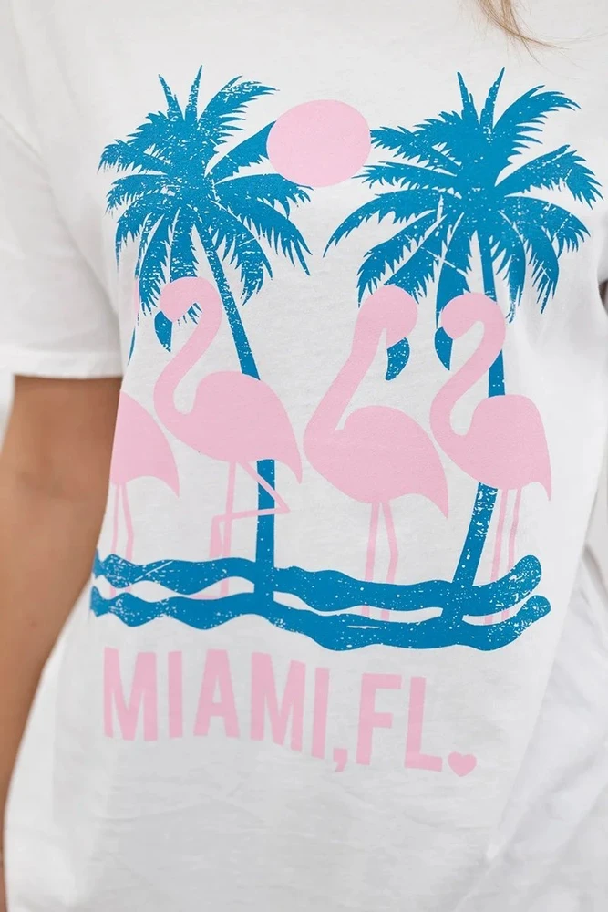 Balta medvilninė palaidinė Miami AmeliaHome