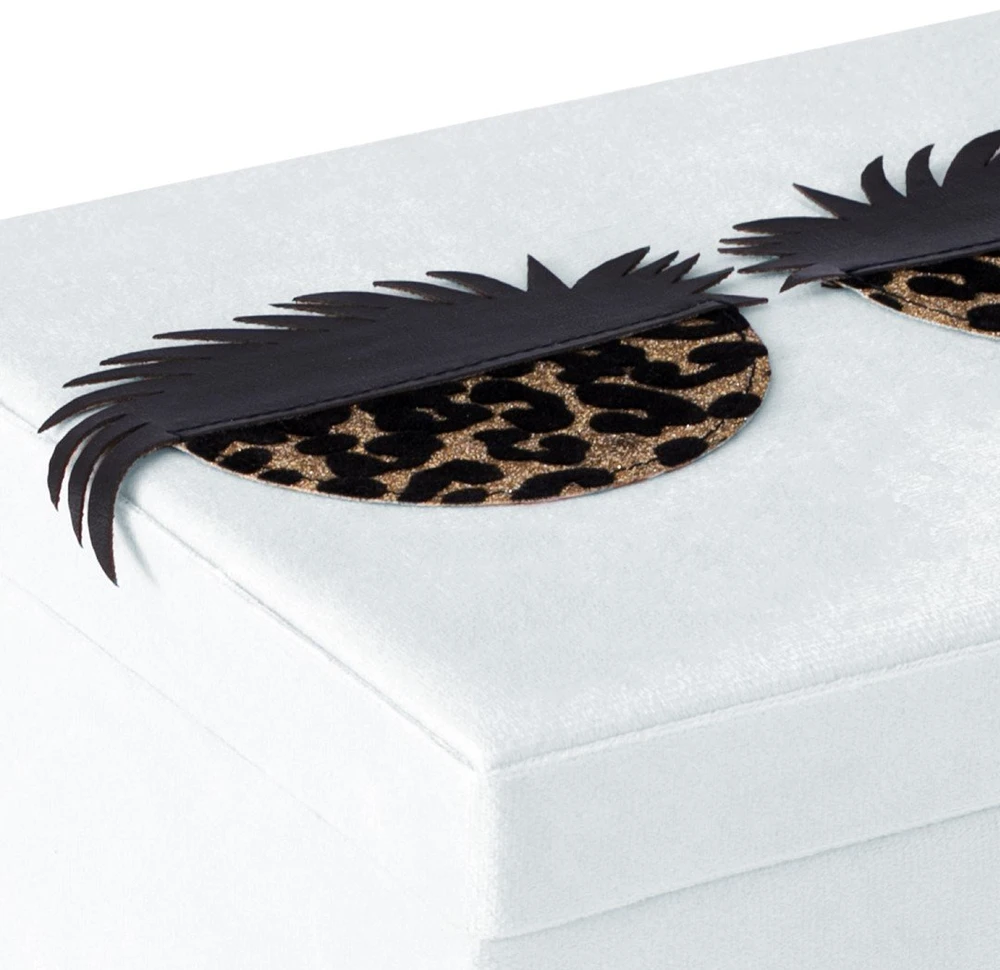 AmeliaHome Balta papuošalų dėžutė AH LASHES 19×12