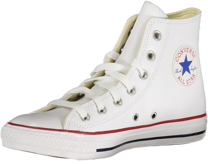 Balta skórzane trampki moterims Converse Chuck Taylor All Star High