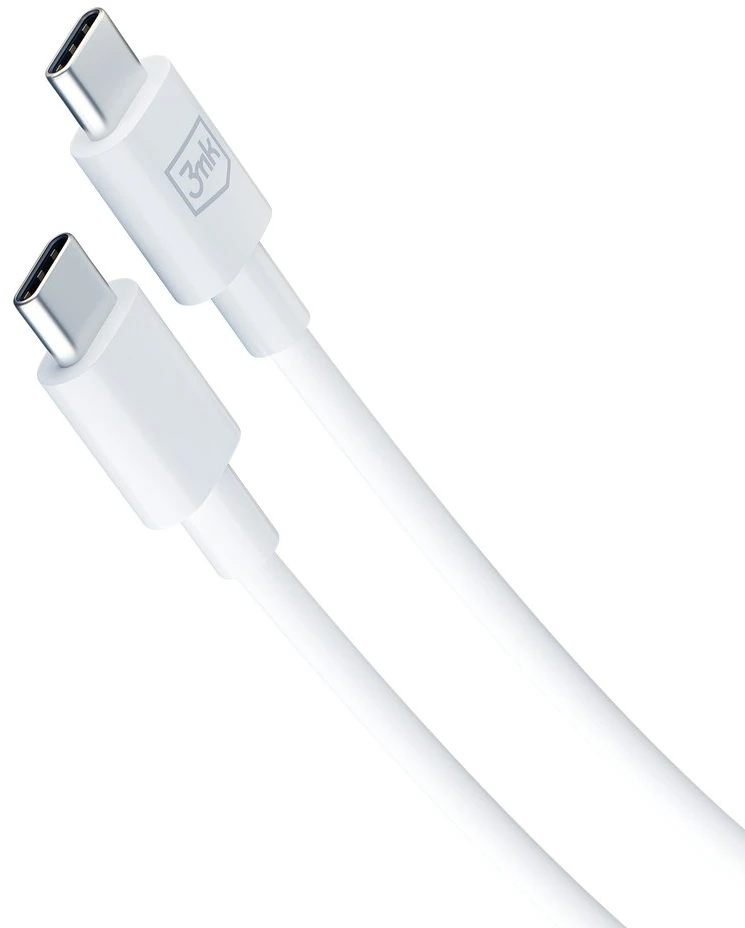 3MK Hyper Charger PD 25W laidinis įkroviklis baltos spalvos + 1x USB-C Cable