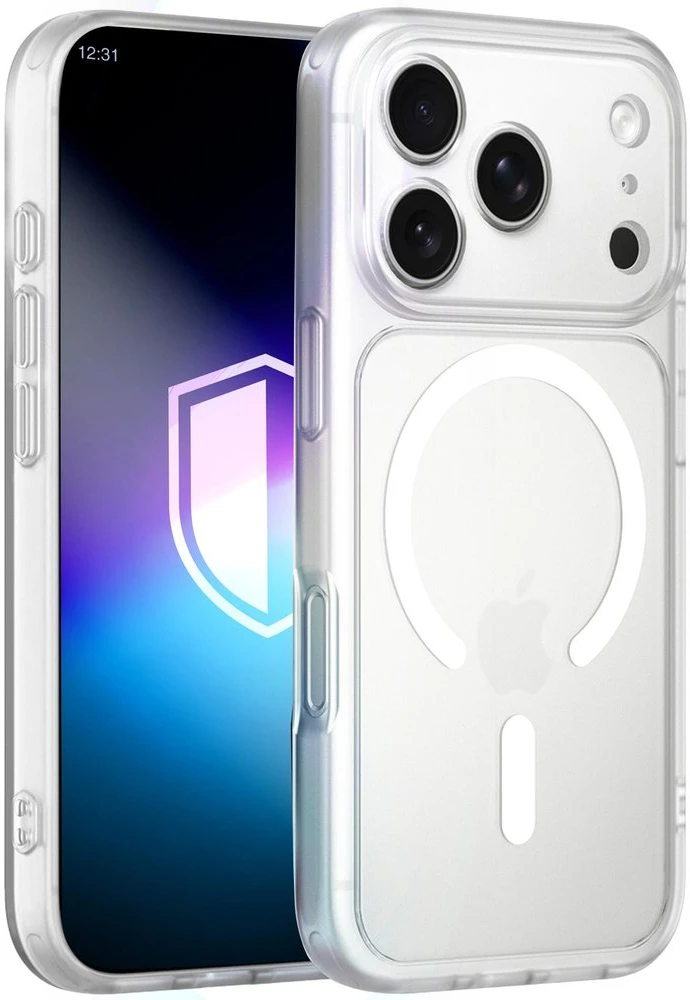 Baltas 3mk Misty MagCase dėklas iPhone 17 Pro Max telefonui