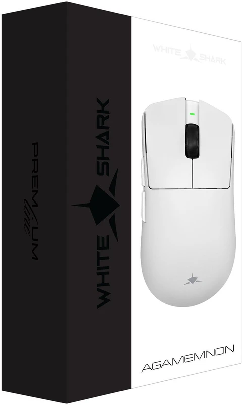 White Shark Baltas Shark AGAMEMNON WGM-9012 belaidė pelė, balta