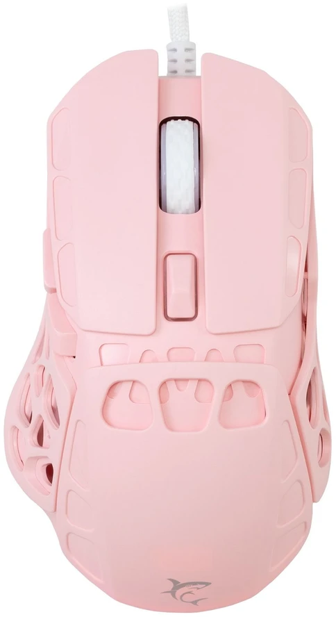 White Shark Baltas Shark ECTOR-P GM-5016 žaidimų pelė, rožinė