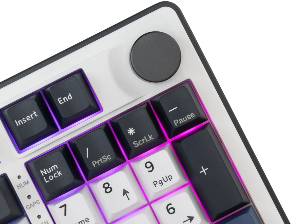 White Shark Žaidimų klaviatūra Balta Shark Excalibur balta KTT Wine Raudona RGB Hot-Swap