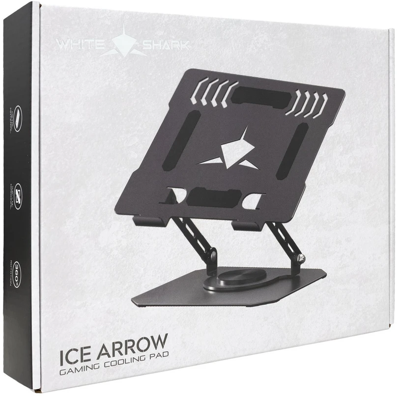 White shark Baltas Shark ICE ARROW GCP-5 nešiojamojo kompiuterio stovas