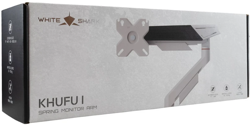 White Shark Baltas Shark KHUFU-I GMS-3210 monitoriaus laikiklis 1 monitoriui