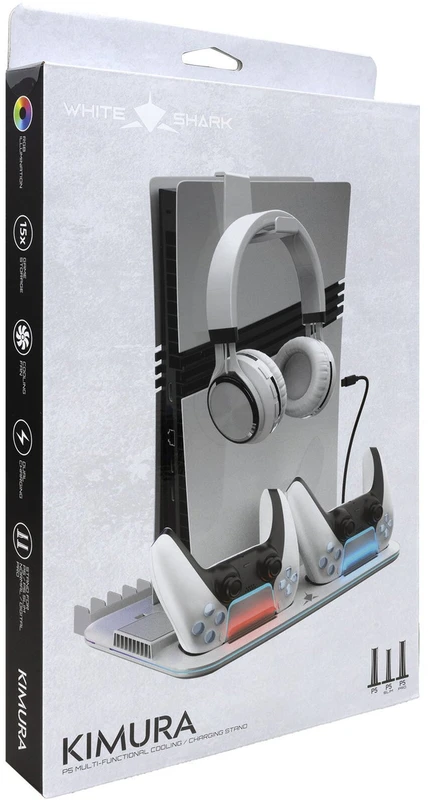 White Shark Baltas Shark KIMURA PRO PS5 aušinimo stovas, baltas