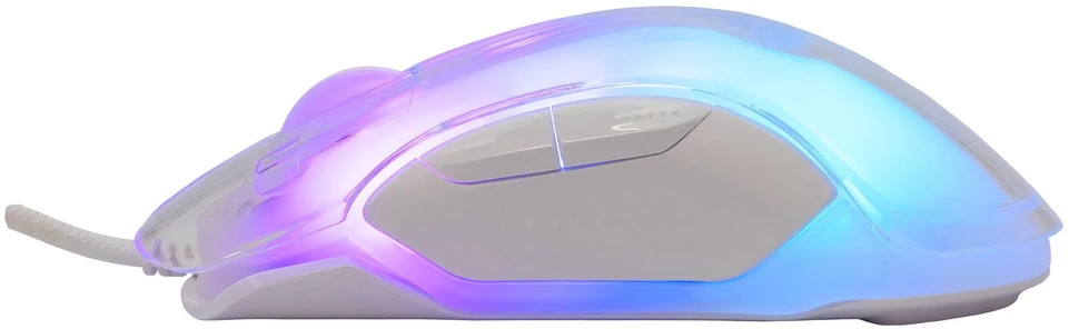 White Shark Pelė žaidimams Baltas Shark Mordred balta RGB 12800 dpi
