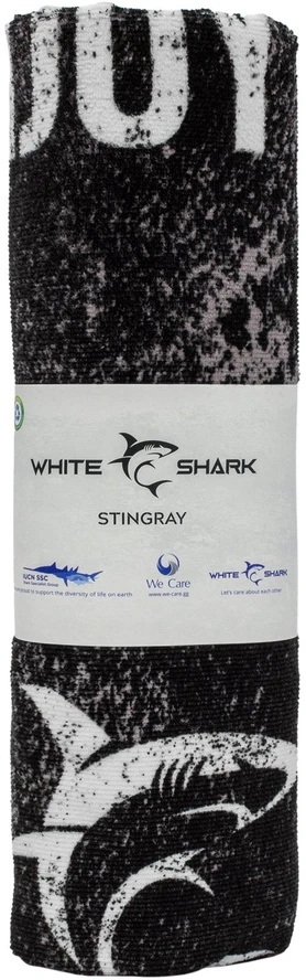 White Shark Baltas Shark STINGRAY rankšluostis, 80 x 160 cm