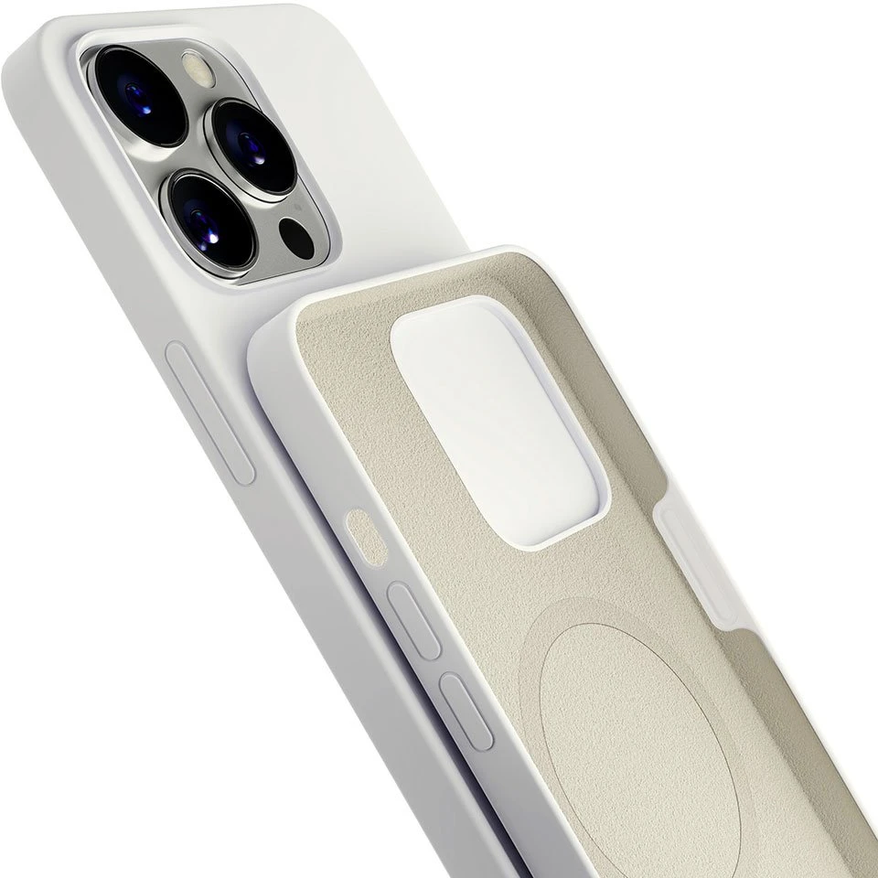 Dėklas 3Mk Protection 3mk Hardy silikoninis „MagCase“, skirtas „iPhone 14 Pro Max“ – baltas