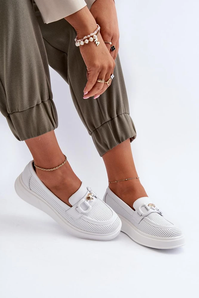 Balti mokasinai su platforma Step in style