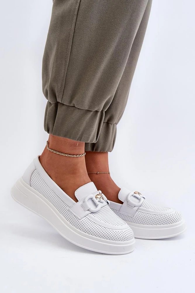Balti mokasinai su platforma Step in style